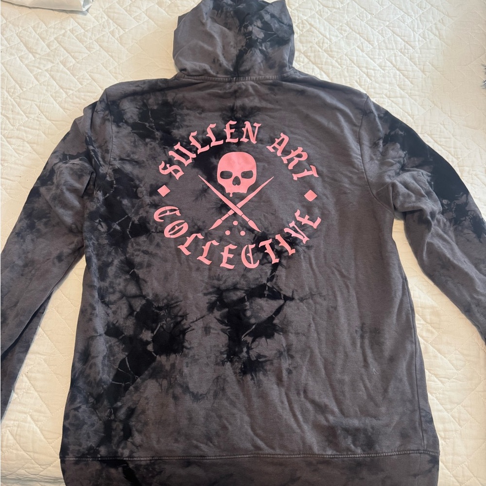 Sullen Art Collective Black and Pink Hoodie